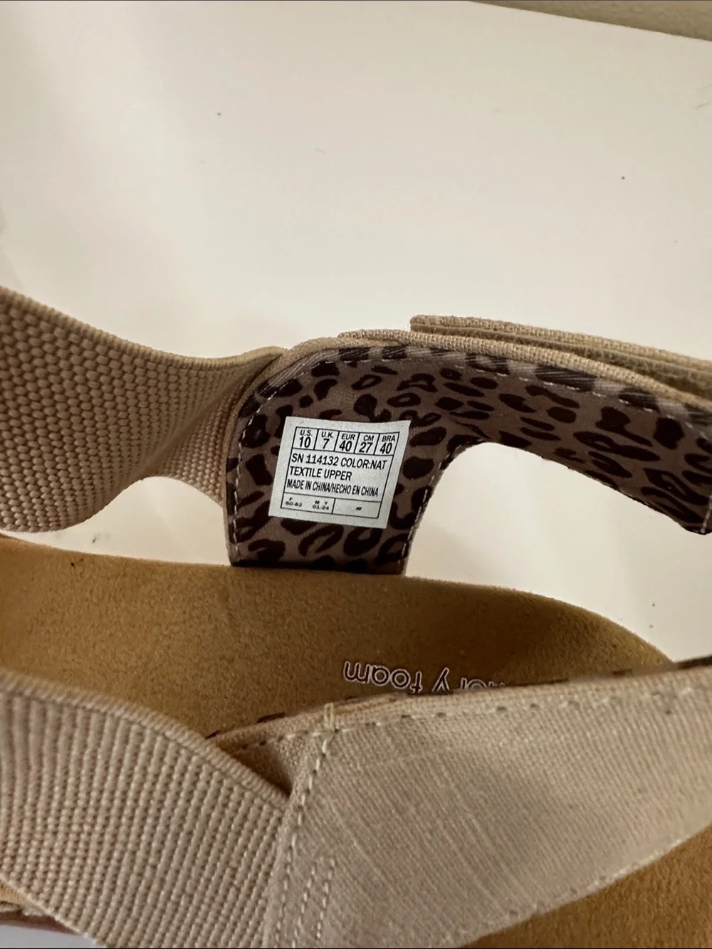Skechers Beige Espadrille Platform Sandals with Elastic Ankle Strap